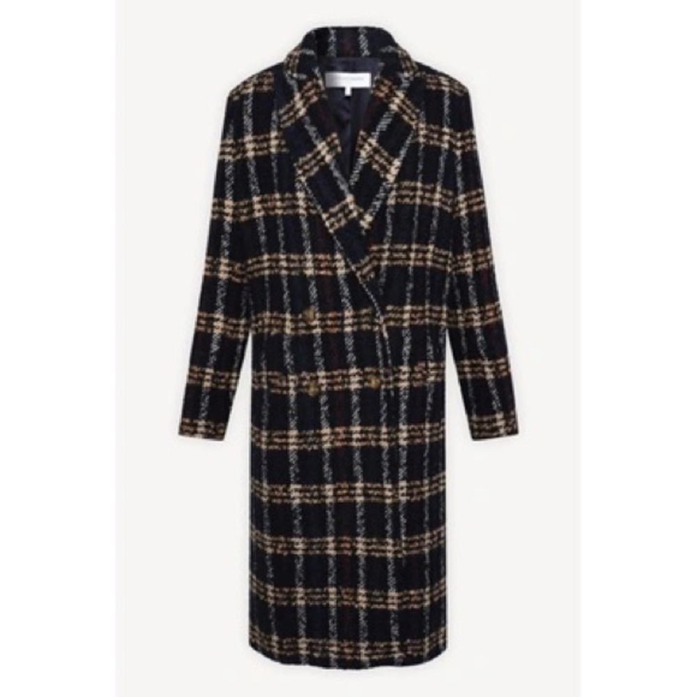 Gerard Darel Checkered Wool Coat